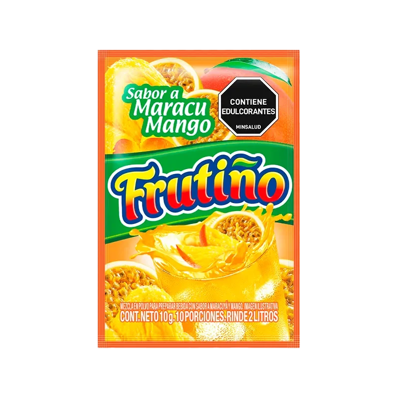 REFRESCO FRUTIÑO SABOR A MARACUMANGO X 10 GR