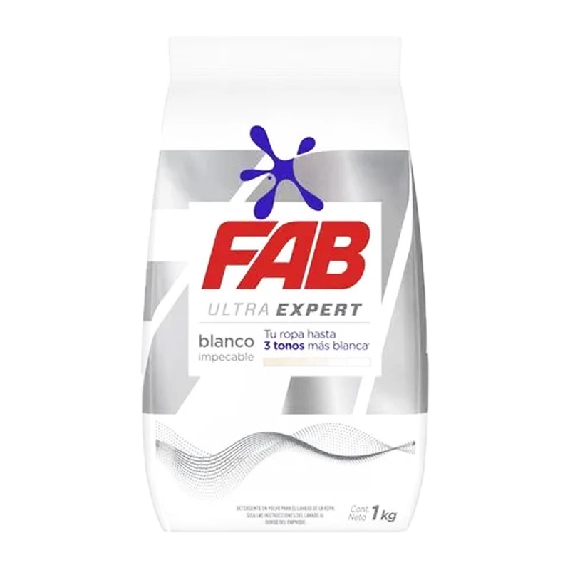 DETERGENTE FAB POLVO ULTRA BLANCO X 1KL