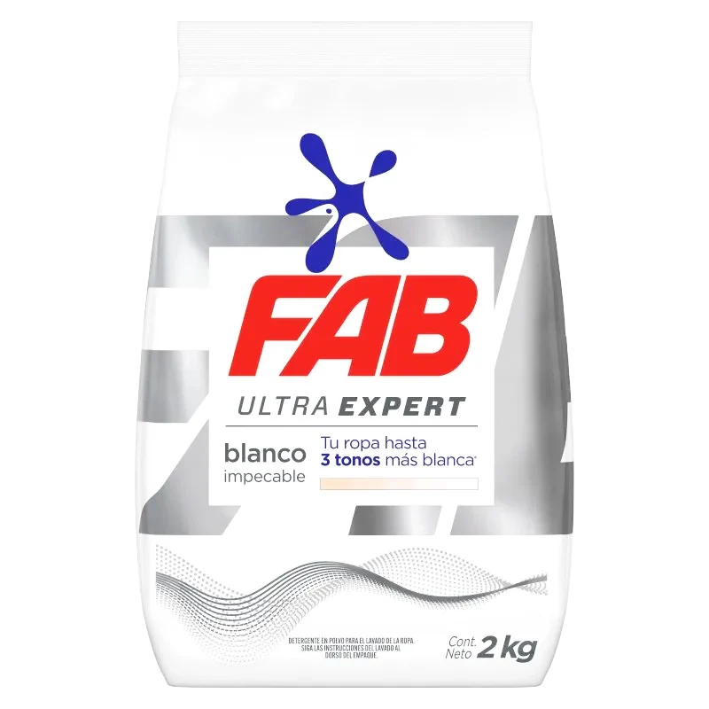 DETERGENTE FAB POLVO ULTRA BLANCO X 2 KL