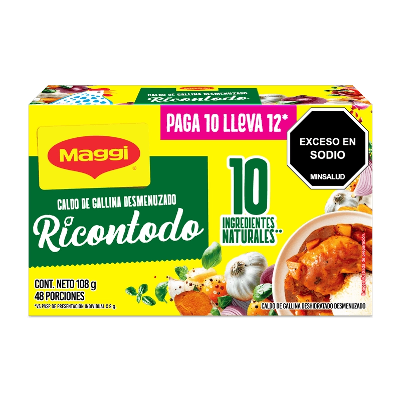 CALDO MAGGI DESMENUZADO RICONTODO X 108 GR