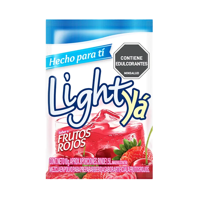 REFRESCO LIGHT YA SABOR A FRUTOS ROJOS X 10 GR