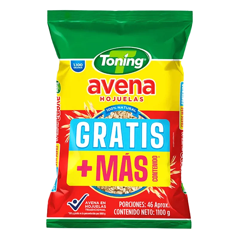 AVENA TONING EN HOJUELA X 1100 GR