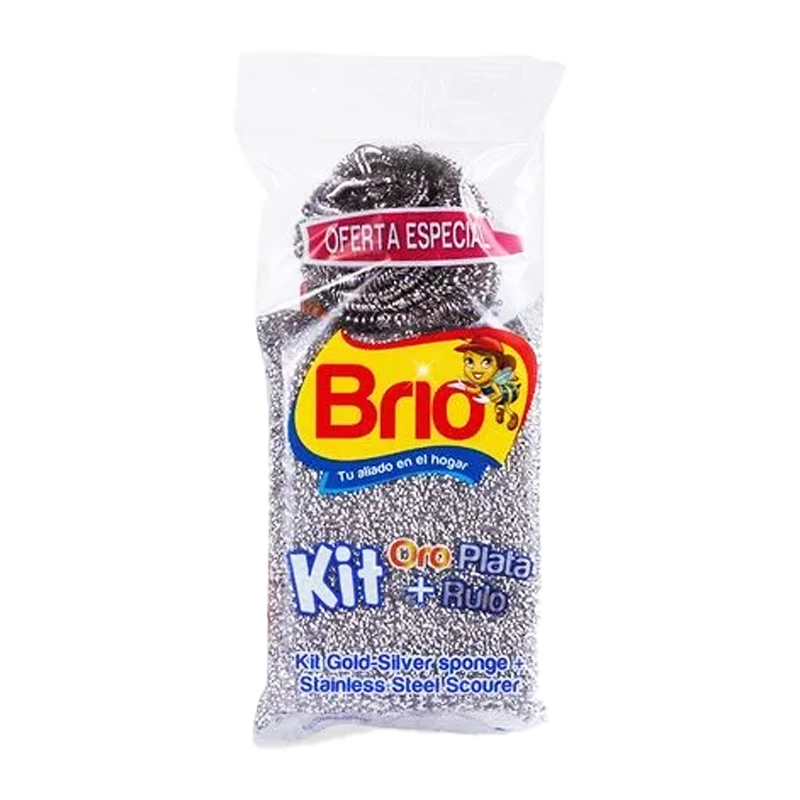 ESPONJA KIT ORO PLATA + METALIAZADA BRIO