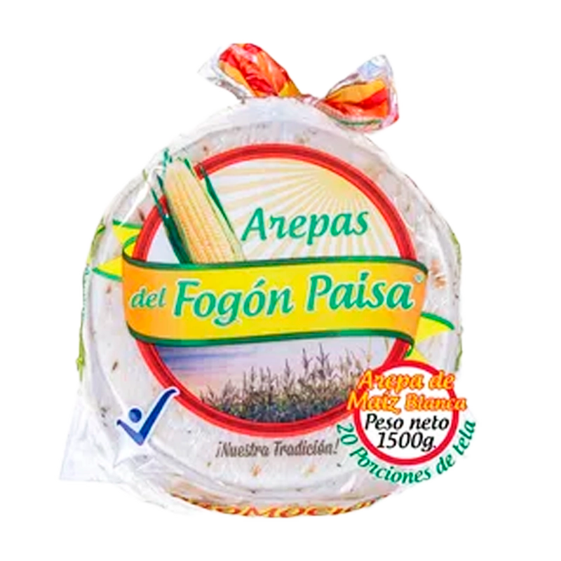 AREPA EXTRAGRANDE FOGON PAISA X 5 UND