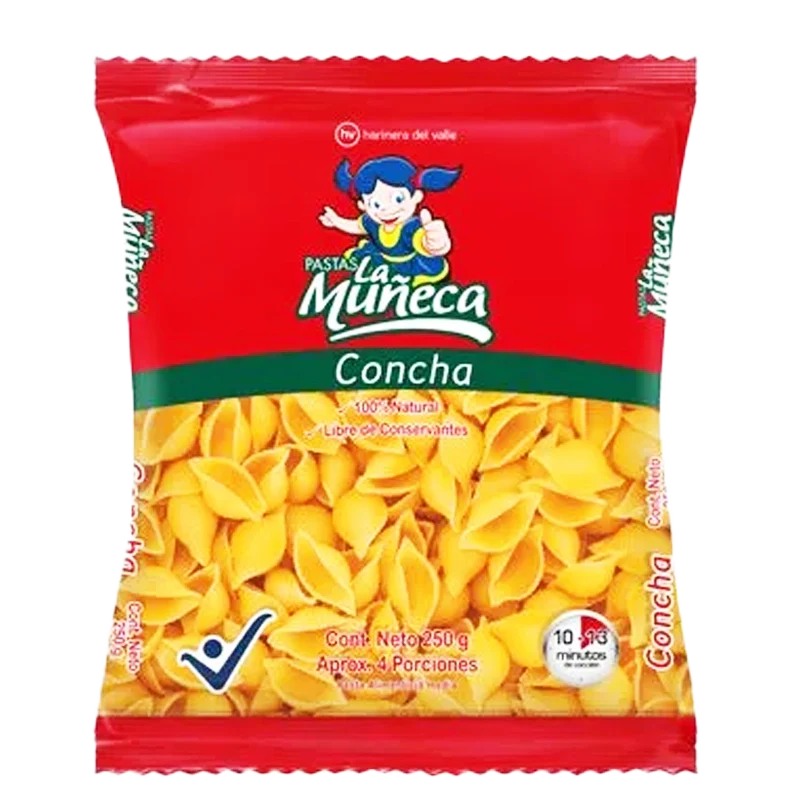 PASTA LA MUÑECA CONCHAS X 250 GR