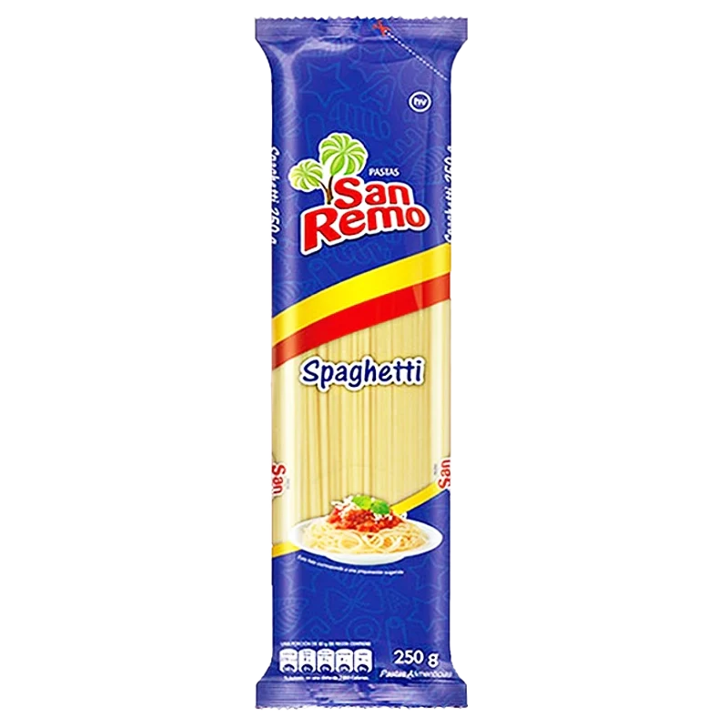 PASTA SAN REMO SPAGHETTI  X 250 GR