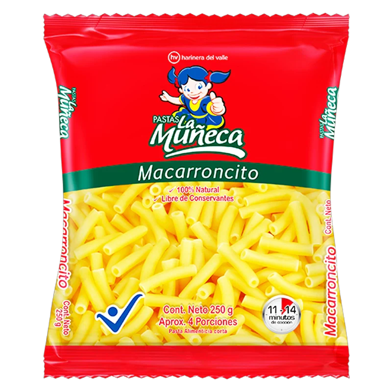 PASTA LA MUÑECA MACARRONCITO X 250GR