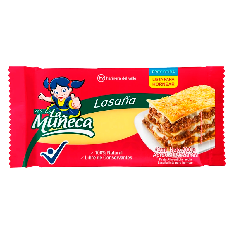 PASTA LA MUÑECA LASAGÑA X 200 GR