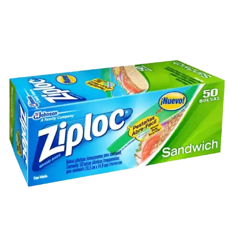 BOLSA ZIPLOC SANDWICH X 50 UND