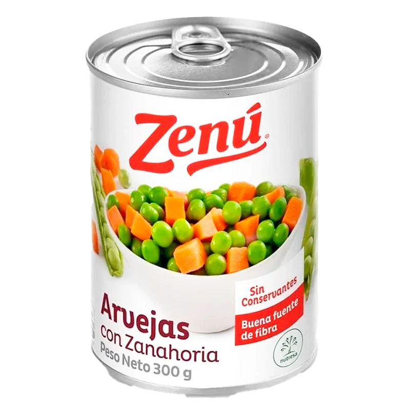 ARVEJAS ZENU CON ZANAHORIA  X 300 GR