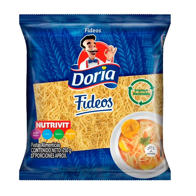 PASTA DORIA  FIDEO CLASICA X 250G