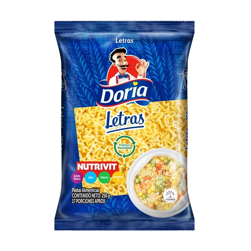 PASTA DORIA LETRA  CLASICAX250G