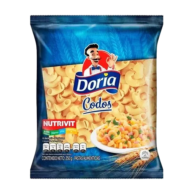 PASTA DORIA CODO  CLASICA X 250G