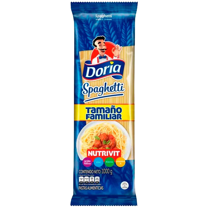 PASTA DORIA SPAGUETTI  CLASICAX1000GR
