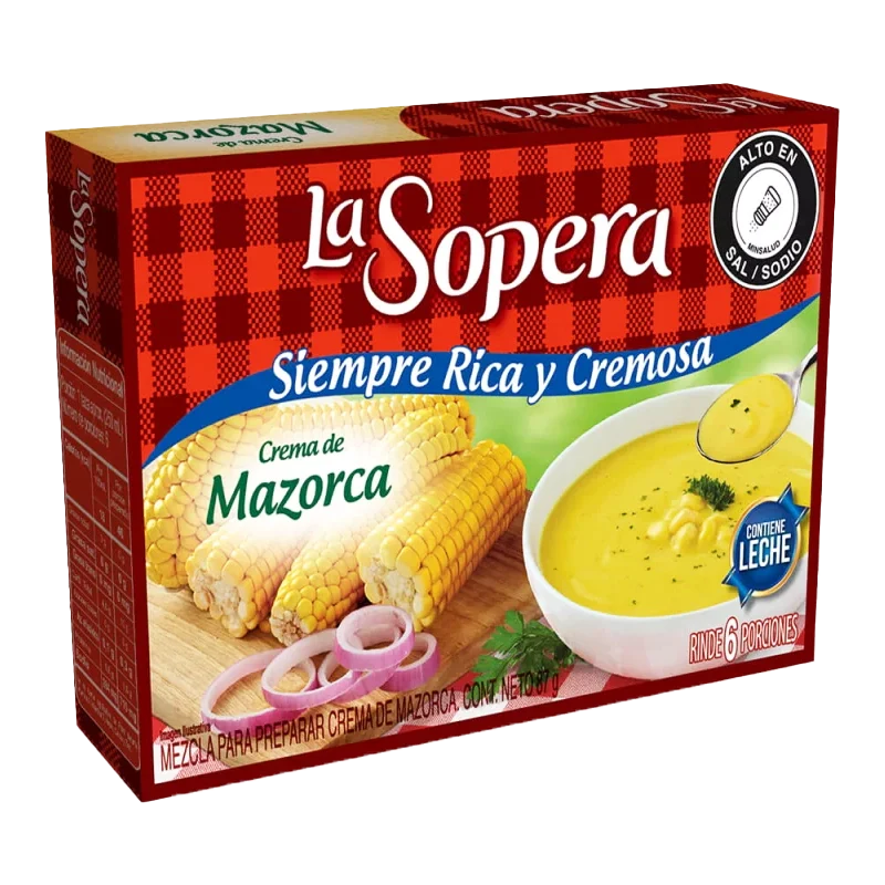 CREMA LA SOPERA 6 PORCIONES MAZORCA TIERNA X 79GR