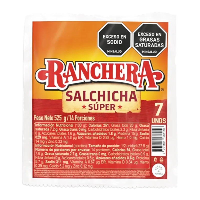 SALCHICHA SUPER RANCHERA X 525 GR