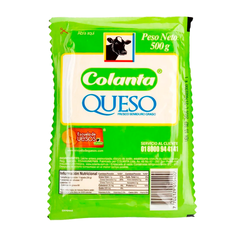 QUESO BLANCO COLANTA X 500 GR
