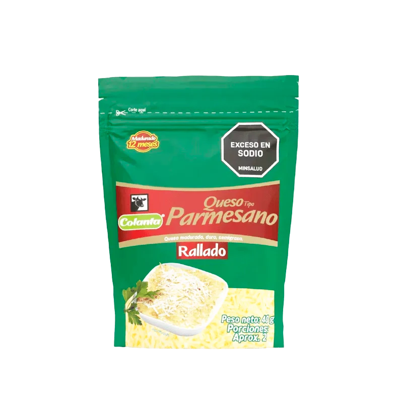 QUESO COLANTA PARMESANO RALLADO X 40 GR