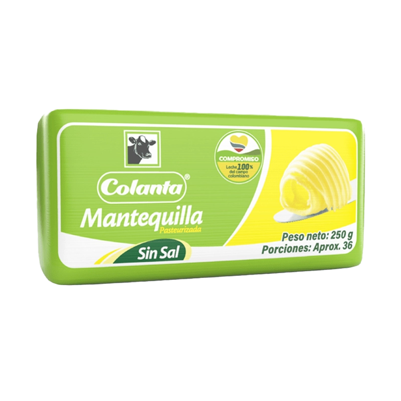 MANTEQUILLA COLANTA SIN SAL X 250 GR