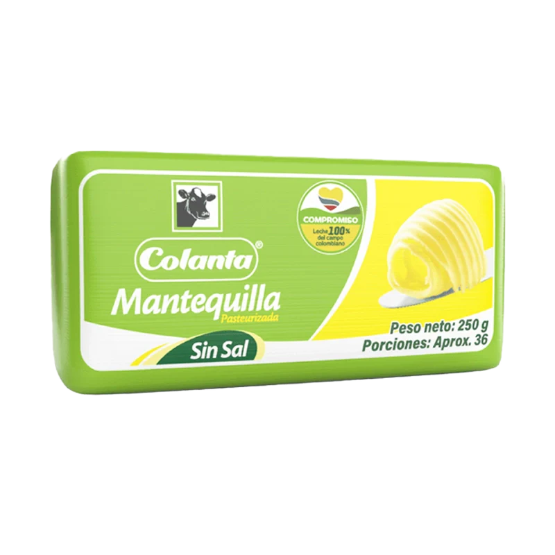 MANTEQUILLA COLANTA SIN SAL X 250 GR