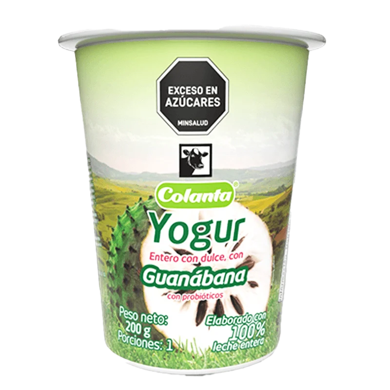 YOGURT COLANTA GUANABANA  VASO 200 GR