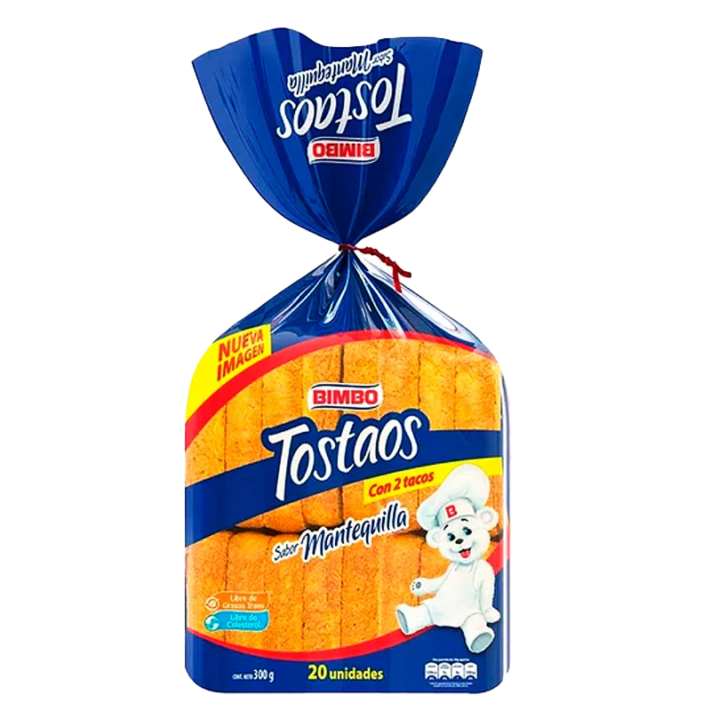 TOSTAOS MANTEQUILLA BIMBO X 20 UND