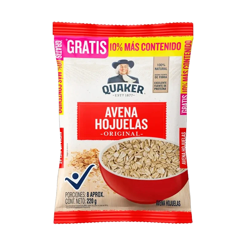 AVENA QUAKER HOJUELA X 200 GR