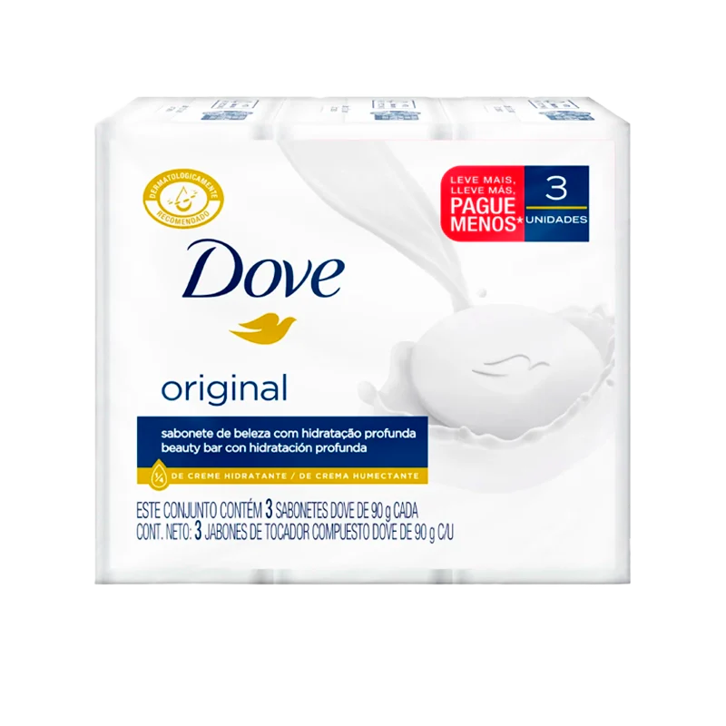 JABON BAÑO DOVE BLANCO X 3 X 90 GR