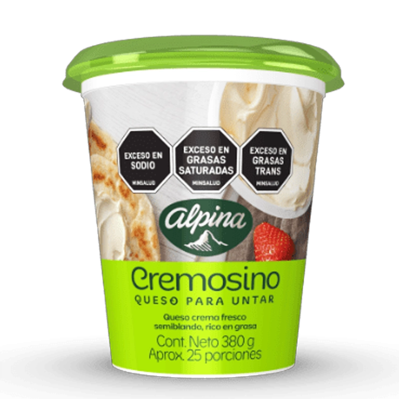 QUESO CREMA ALPINA X 380 GR