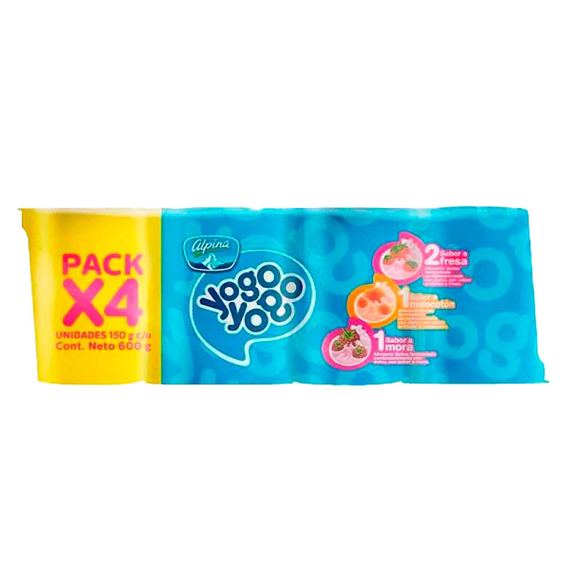YOGO YOGO SURTIDO VASO X 4 X 150 GR