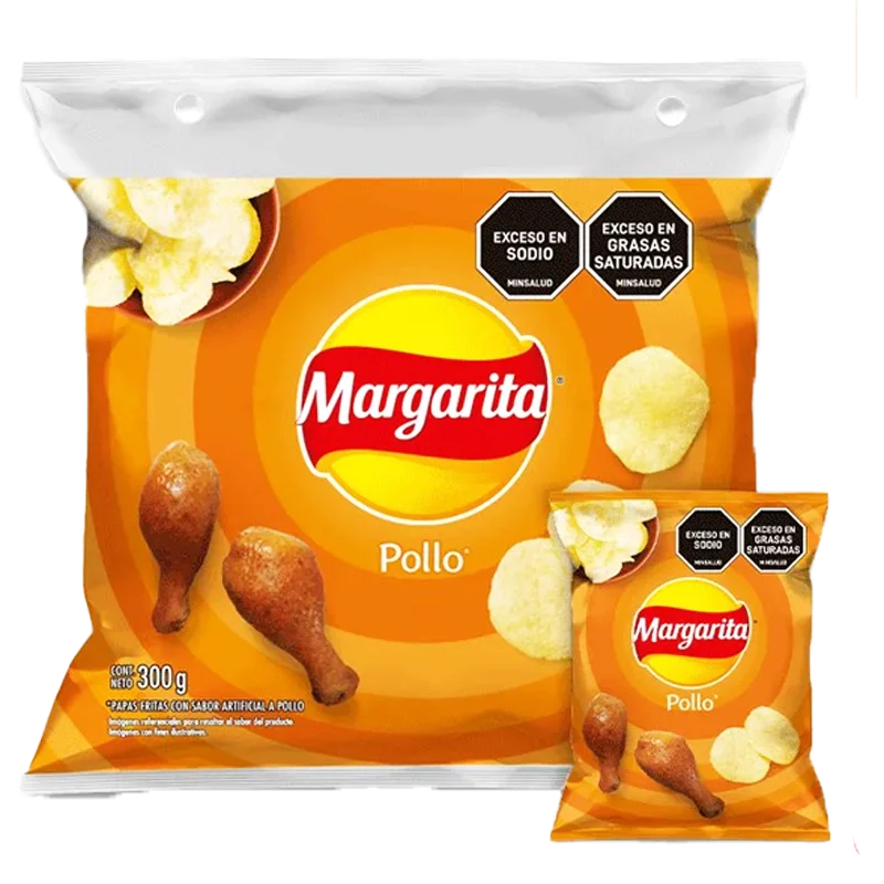 PAPAS MARGARITA POLLO X 12 X 300 GR