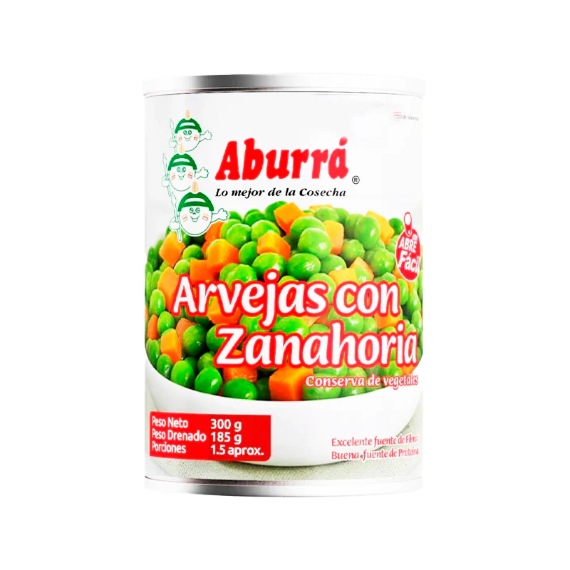 ARVEJA CON ZANAHORIA ABURRA X 300 GR