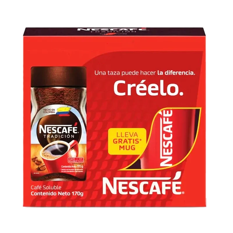 CAFE NESCAFE TRADICION X170GR + MUGS