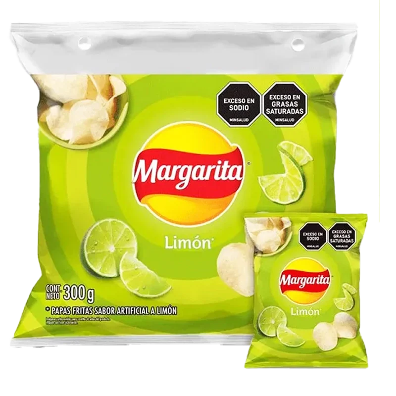 PAPAS MARGARITA LIMON X 12 X 300 GR