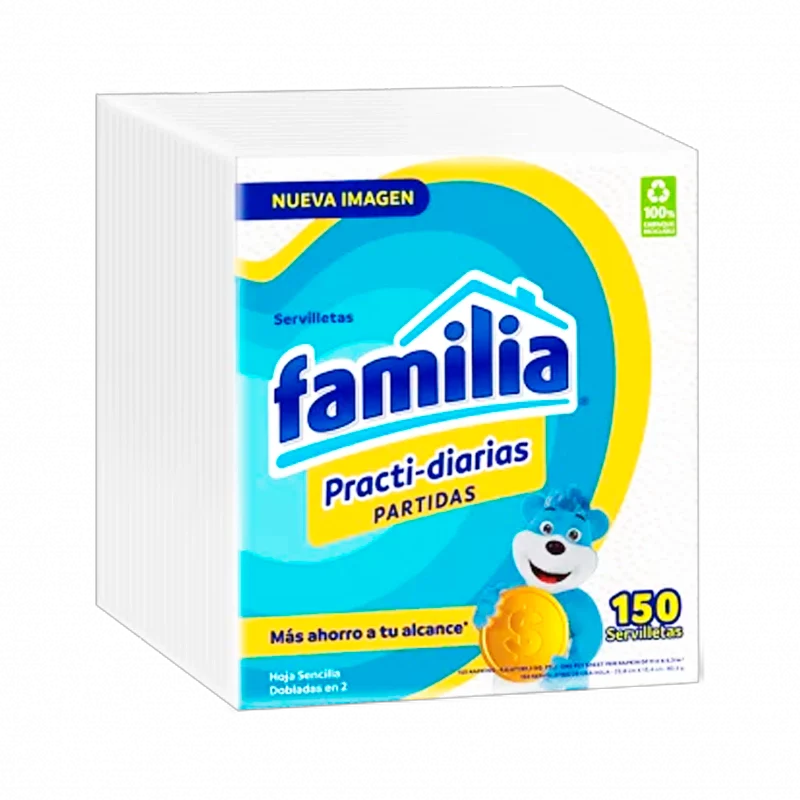 SERVILLETA FAMILIA DOBLADA EN 2 X150
